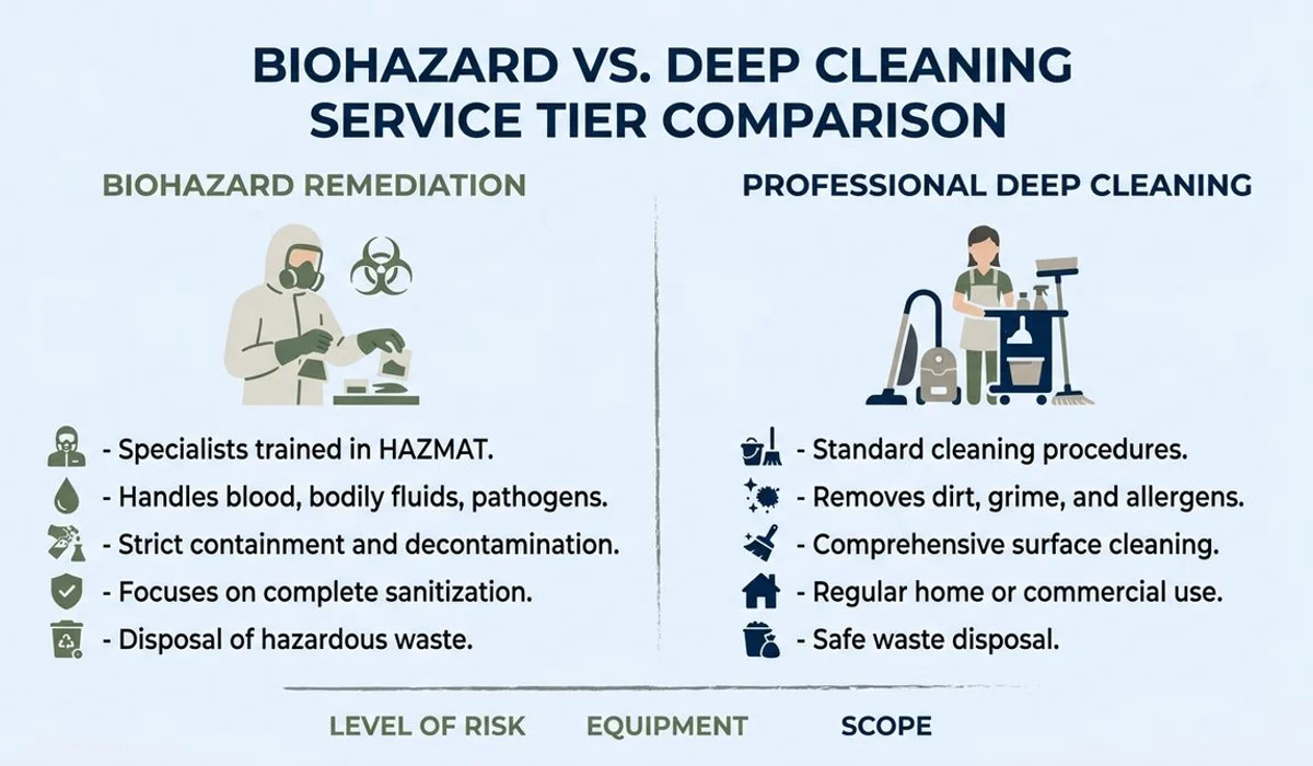 Comparison chart showing service tier differences
