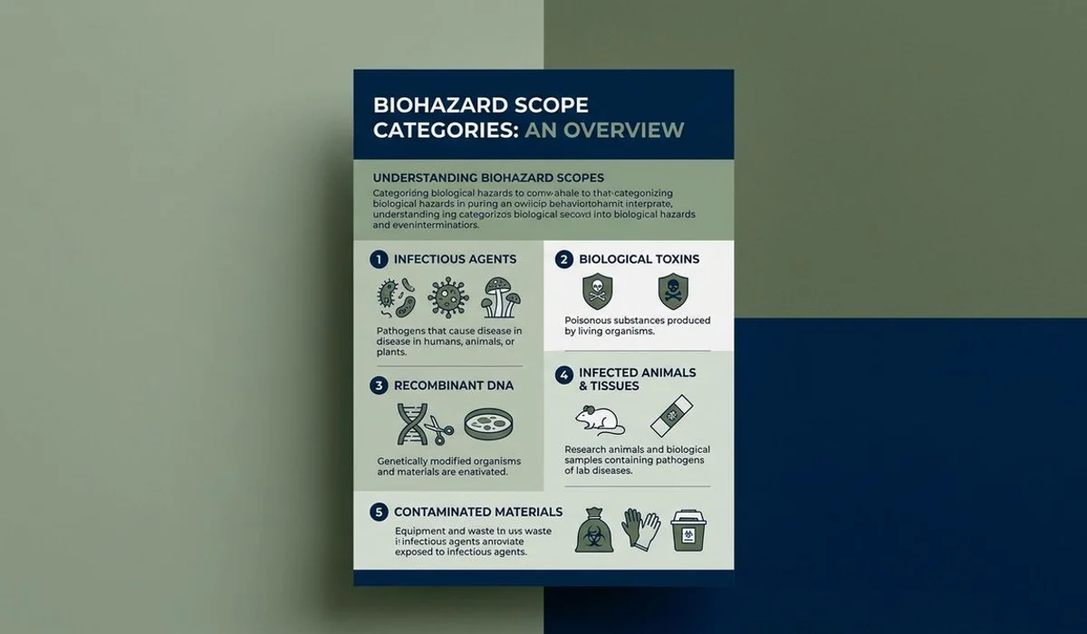 Diagram showing biohazard scope categories